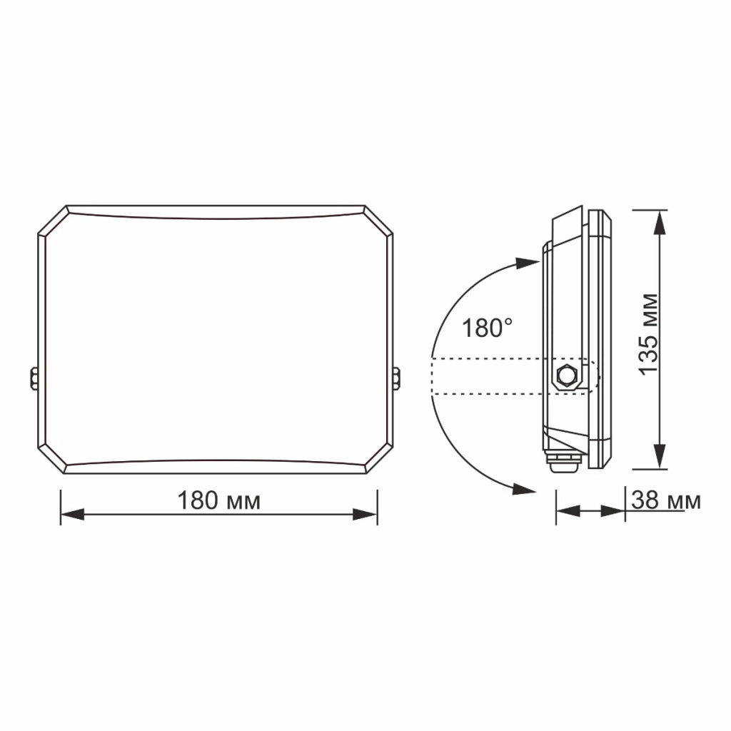 Faro LED da esterno 50W 5000K 4100lm IP65 Videx Flood