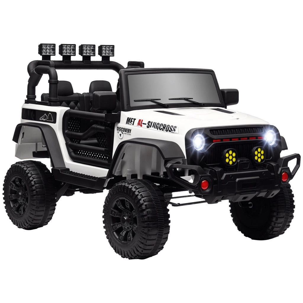 Coche Elettrico per Bambini con Telecomando e Luci LED ¨C Zephmum ¨C Bianco
