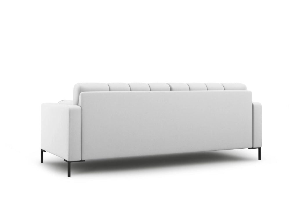 Cosmopolitan Design - Divano "Bali" 4 posti in tessuto strutturato grigio chiaro 