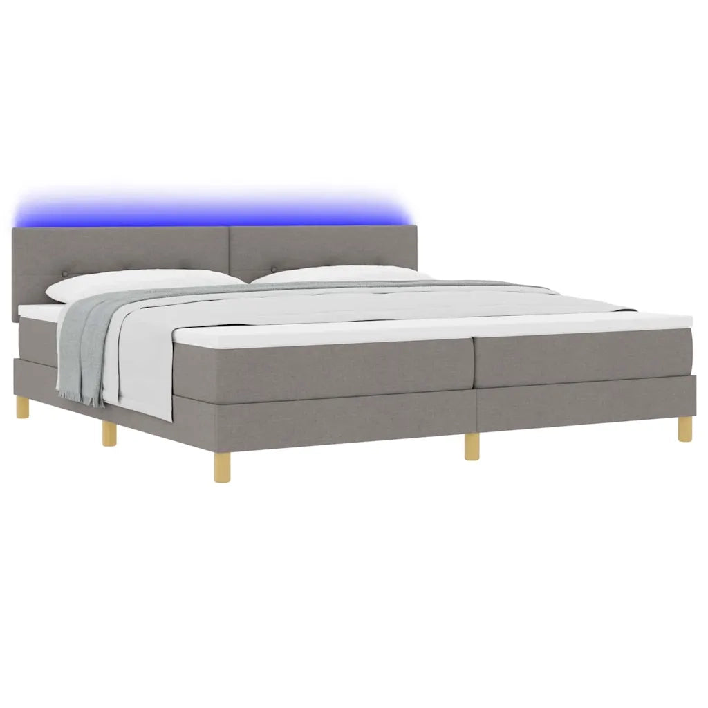 Letto a Sorgente LED con cuscino Talpa 200 x 200 cm Tessuto 3342468