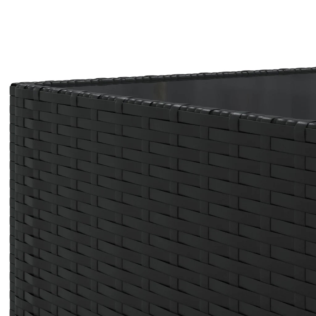 Set Mobili da Giardino con Cuscini 8 pz Nero in Polyrattan 3308232
