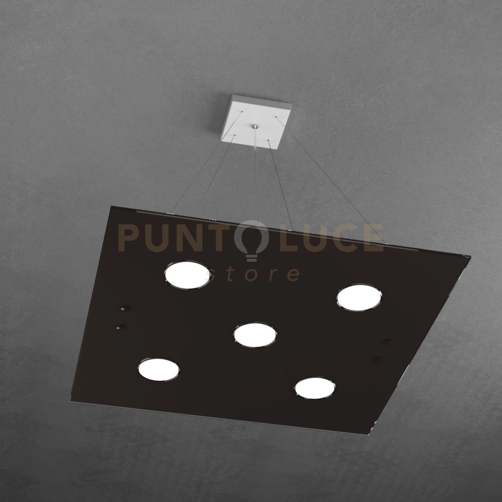 PATH SOSPENSIONE 5 LUCI MARRONE 1141-S5-MA