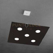 PATH SOSPENSIONE 5 LUCI MARRONE 1141-S5-MA