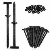 20 Fascette Nylon Auto + Clip Rivetto a Bottone Autobloccanti Fissaggio Paraurti
