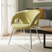 Sedia da ufficio Arturo, Seduta da attesa con braccioli per ufficio, Seduta ergonomica da attesa, 58x59h72 cm, Giallo