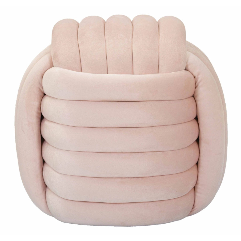 Pouf Gomitolo 5, Rosa, Cotone, 45x45x45 cm
