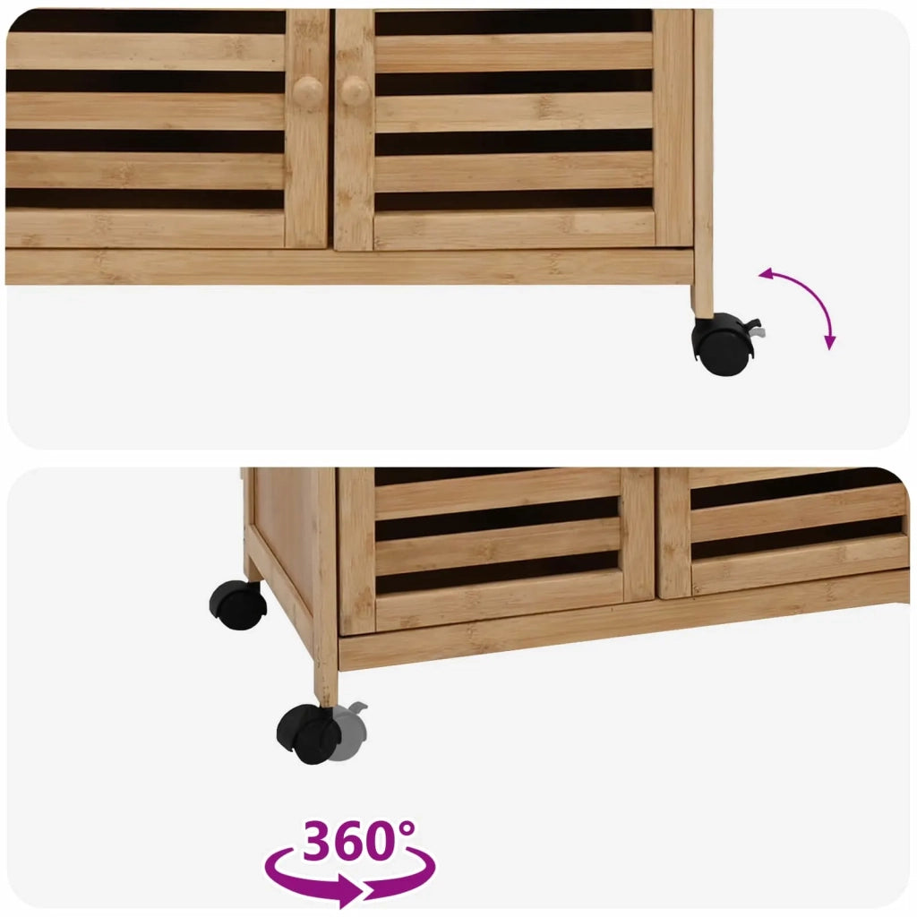Carrello da Cucina con Ruote Naturale 59,5 x 36 x 82 cm Bamb¨´ CFW8996627