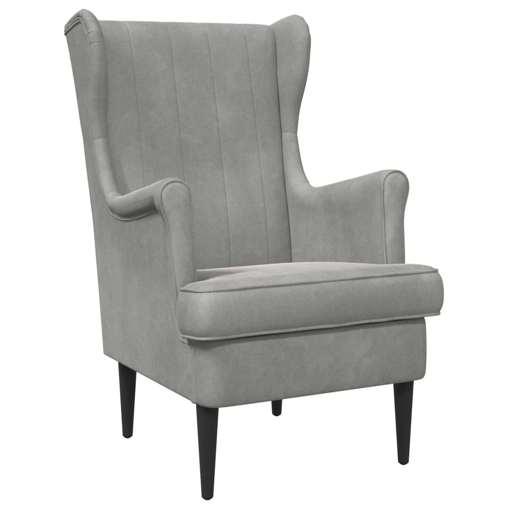Poltrona | Sedia Relax Grigio Chiaro Velluto