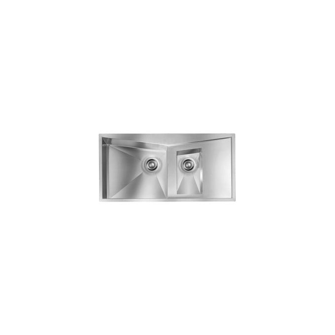 CM 012865.S2.01.2033 SPACE Lavello da incasso 1 vasca e vaschetta con gocciolatoio Slim acciaio inox satinato AISI 304 18-10 piletta Vortex automatica (100x50 cm) colore Inox Satinato