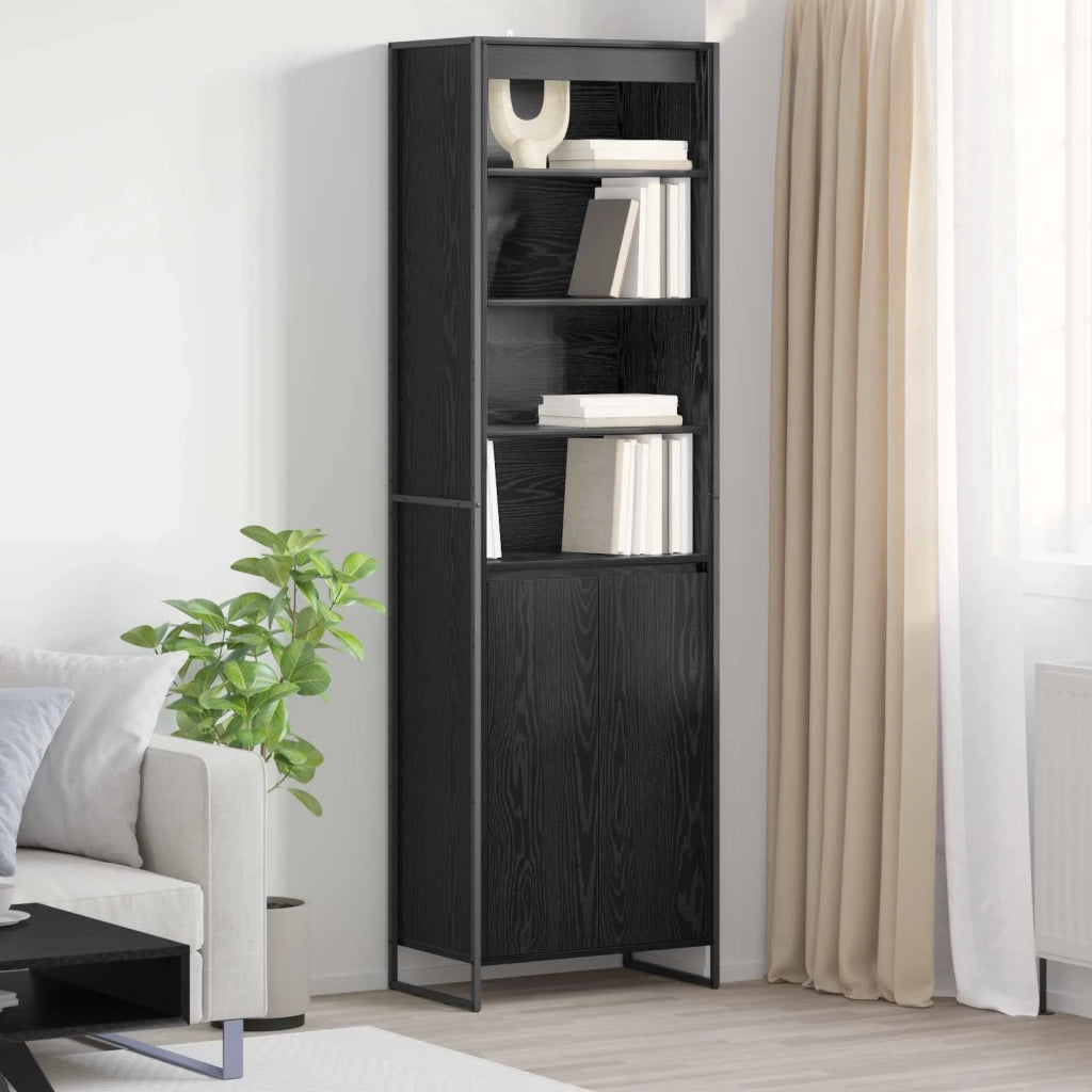 Armadi alti 2 pcs Rovere Nero 60 x 36 x 200 cm