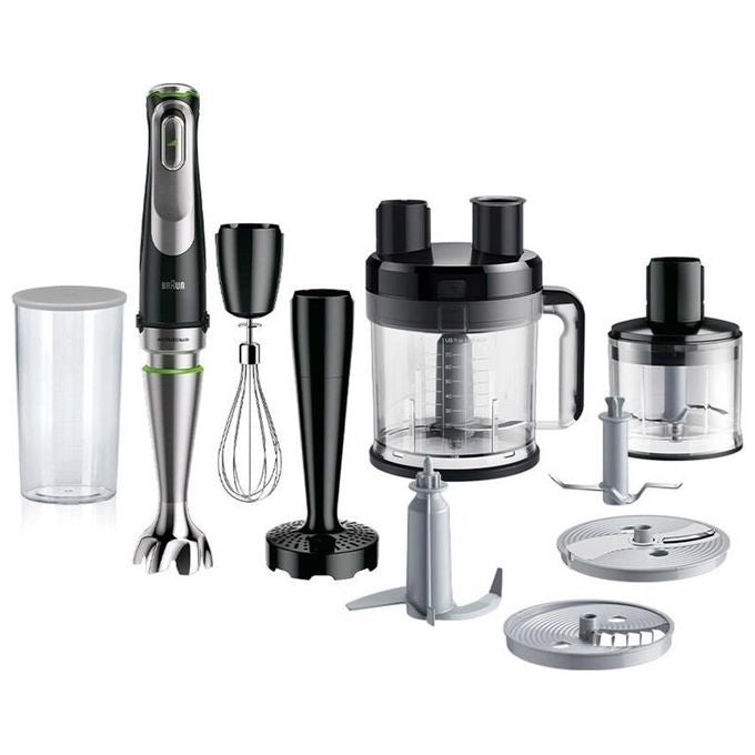 Braun MQ9187XLI MultiQuick 9 Frullatore ad Immersione 1200 W 0,6 L 3 velocita' ActiveBlade lavastoviglie colore Nero Acciaio Inox