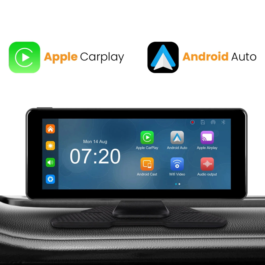 Schermo touch 6,86'' con CarPlay, Android Auto e telecamera posteriore Nero Avizar