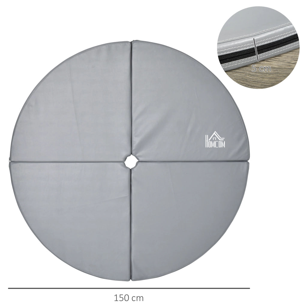 Tappetino per Pole Dance Rotondo ¨C Minimal ¨C Grigio Chiaro 5 cm