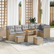 Set Divano da Giardino 8 pcs Beige polyrattan 3361507