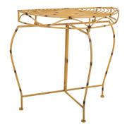Mobile da ingresso in ferro battuto giallo 75x37x75h