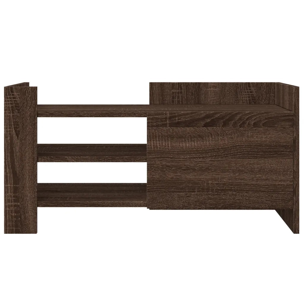 Mobile Porta TV Rovere Marrone 80x35x40 cm in Legno Multistrato 848373