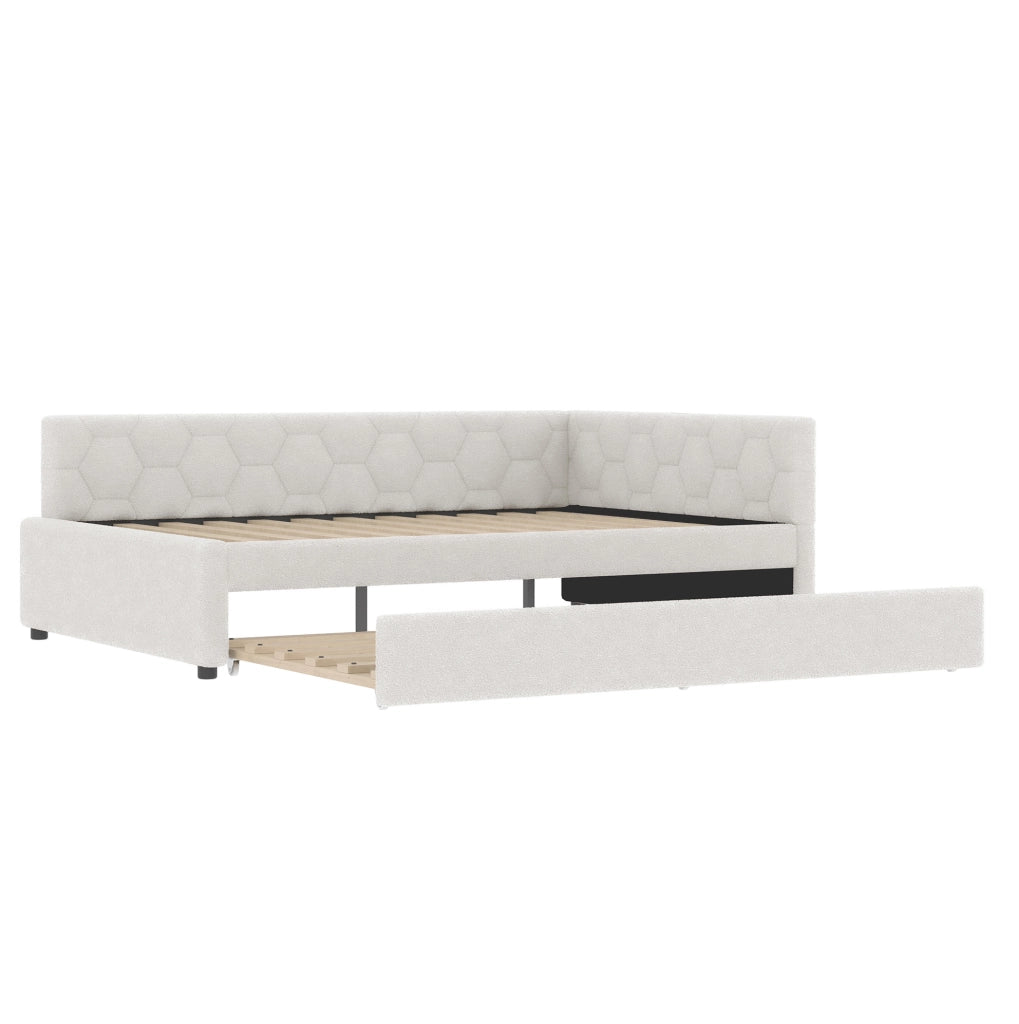 Letto daybed 140x200 cm con letto estraibile, USB, Type-C e luce integrata