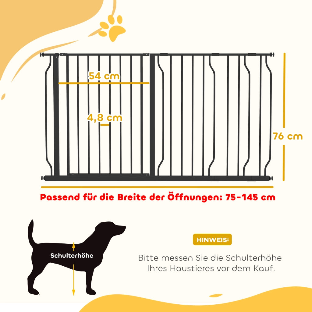 Cancello per cani a pressione ¨C Minimal ¨C regolabile 75-145 cm