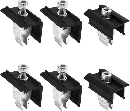 Fermoventi di fine 6 pezzi - Sostegno pannelli solari fissaggio - Morsa remo centrale - Fermoventi di fine 4 pezzi.