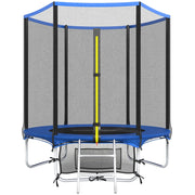 Trampolino da giardino ?183 cm ¨C Xylo ¨C con rete di sicurezza e scala 2 gradini blu