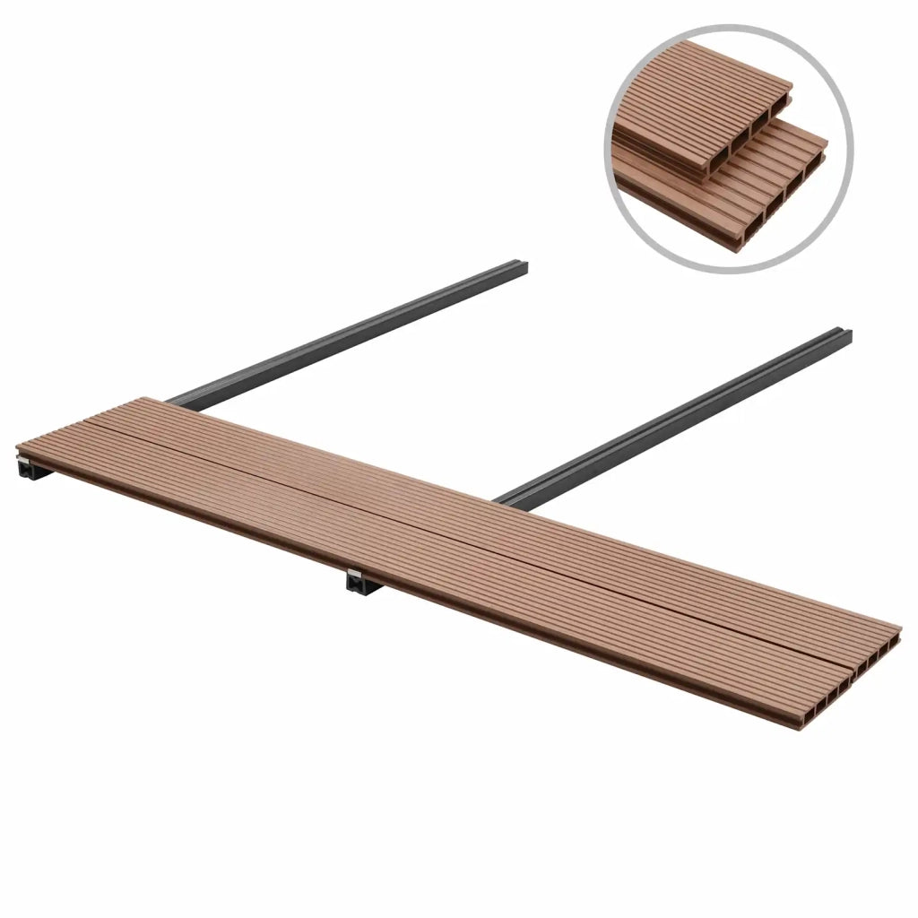 Pavimento da Deck 78 pcs Marrone WPC 3444701