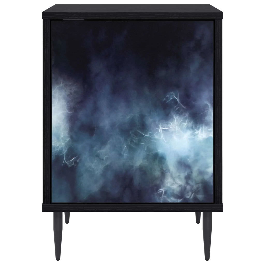 Armadio da Notte RAALTE 2 pz Rovere Nero 36 x 33 x 51 cm 8007236