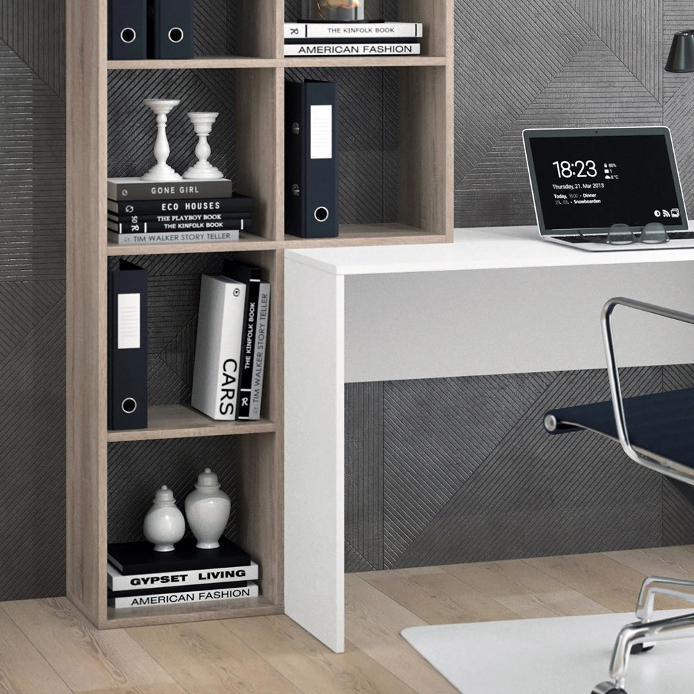 Vicco Scrivania con ripiani Bianco/Sonoma 166.8 x 59 cm