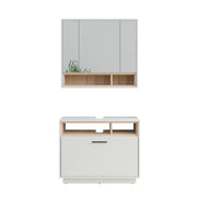 Vicco Set di mobili da bagno Bianco/Sonoma 2 parti