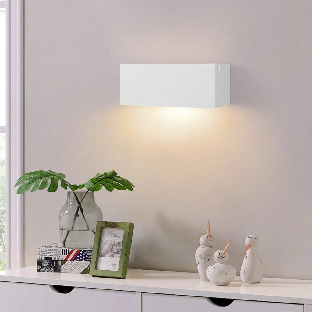 ZMH Applique G9 Lampada in gesso bianco per camera da letto corridoio scale