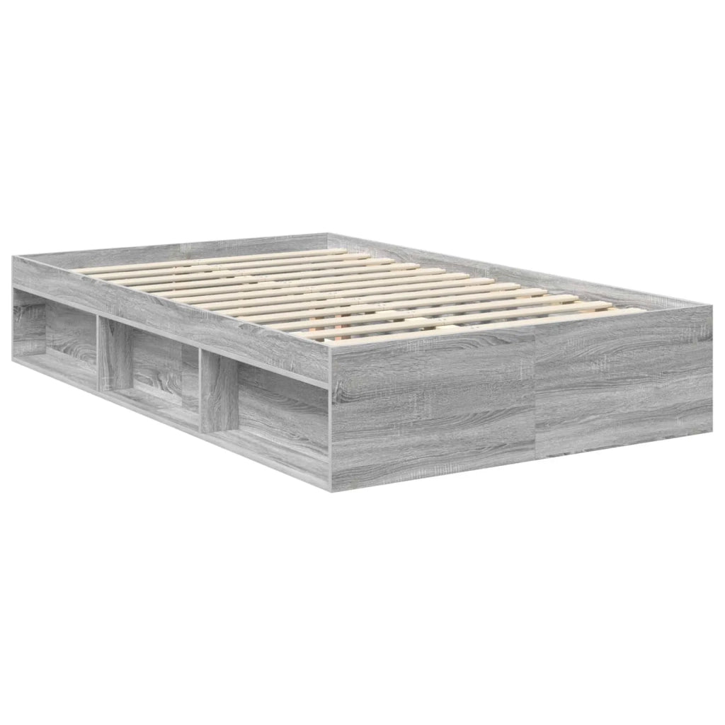 Letto matrimoniale | Letto per adulti | Struttura del letto Grigio Sonoma 120 x 190 cm Pino massello