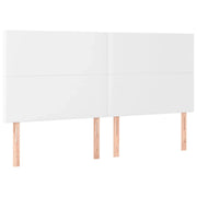 Testiera | Testata Bianca 200x5x118/128 cm in Similpelle