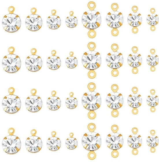 320 pezzi di zircone cubico per pendenti DIY per gioielli