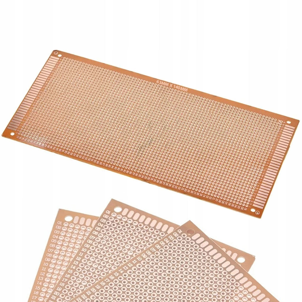 Piastra Prototipale Universale Monofaccia 63x140 mm – Fori 2,54 mm, Montaggio THT | Elettronica Prototipazione