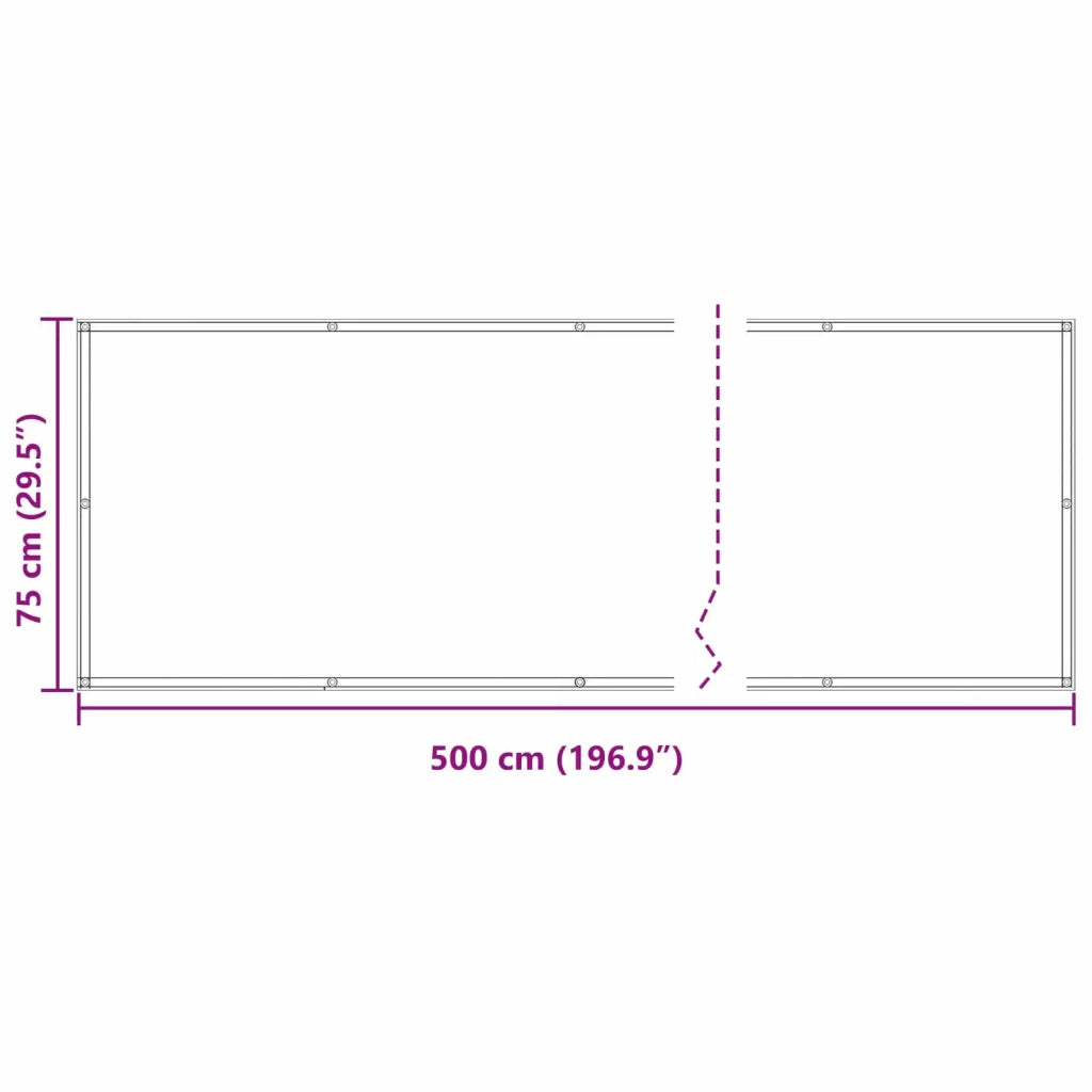 Schermo da balcone | Paravento da Balcone Borgogna 75 x 500 cm