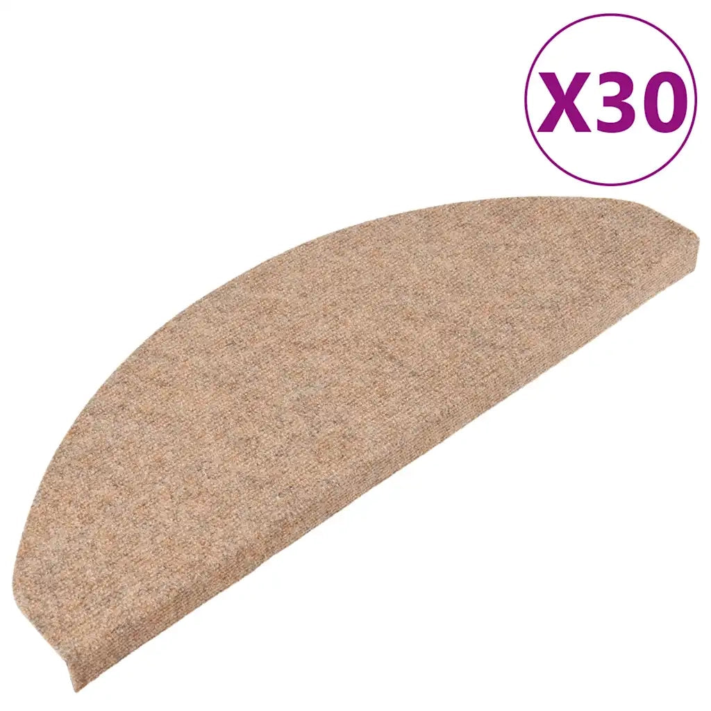 Tappetini Autoadesivi per Scale 30 pz Beige 65x22,5x3,5 cm 3365897