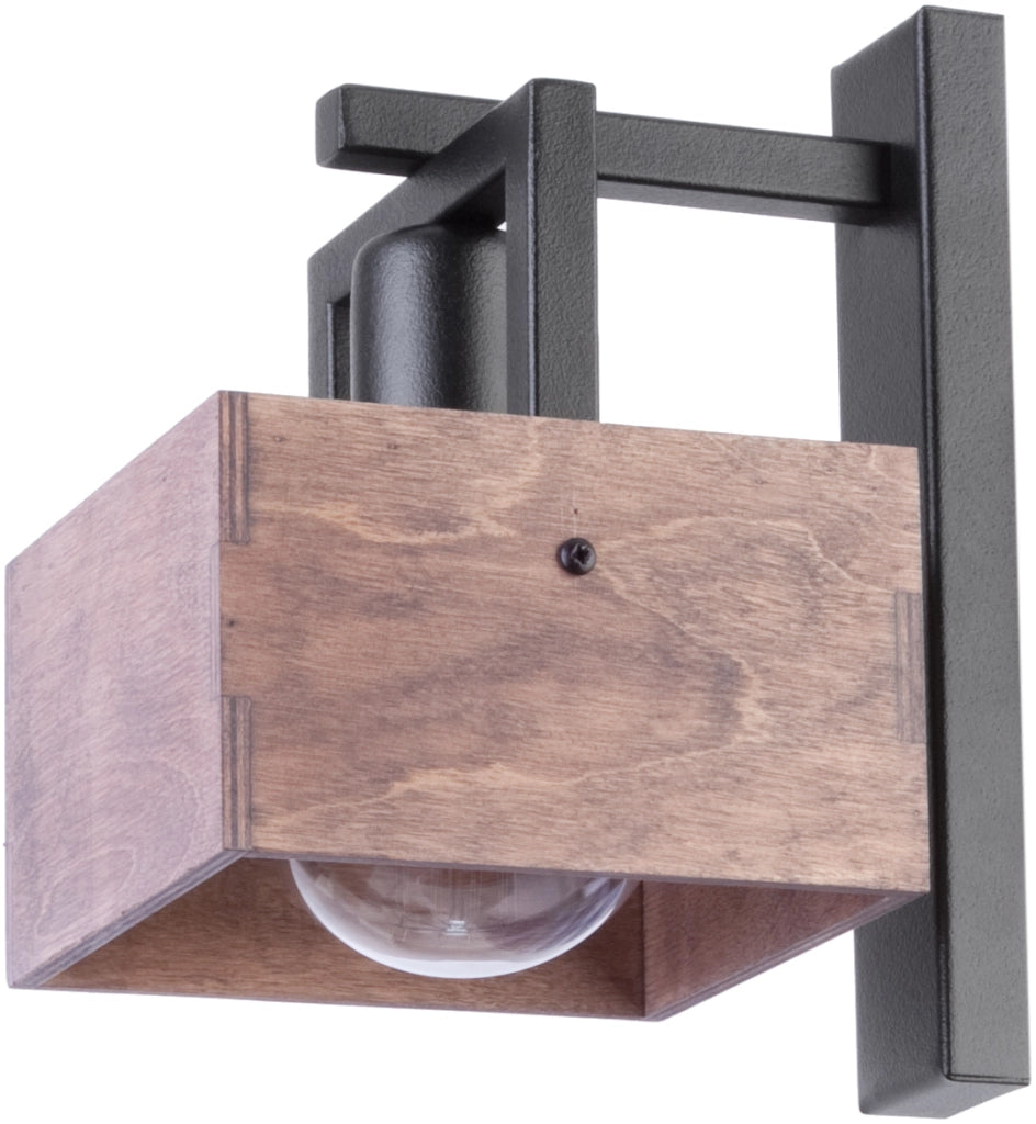 Applique loft Dakota nero/marrone E27 Sigma Lighting