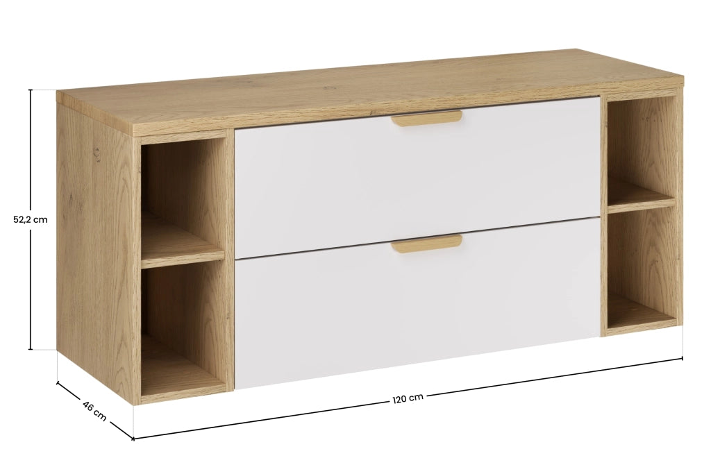Set mobili bagno 120 cm con piano Aster White 120 cm