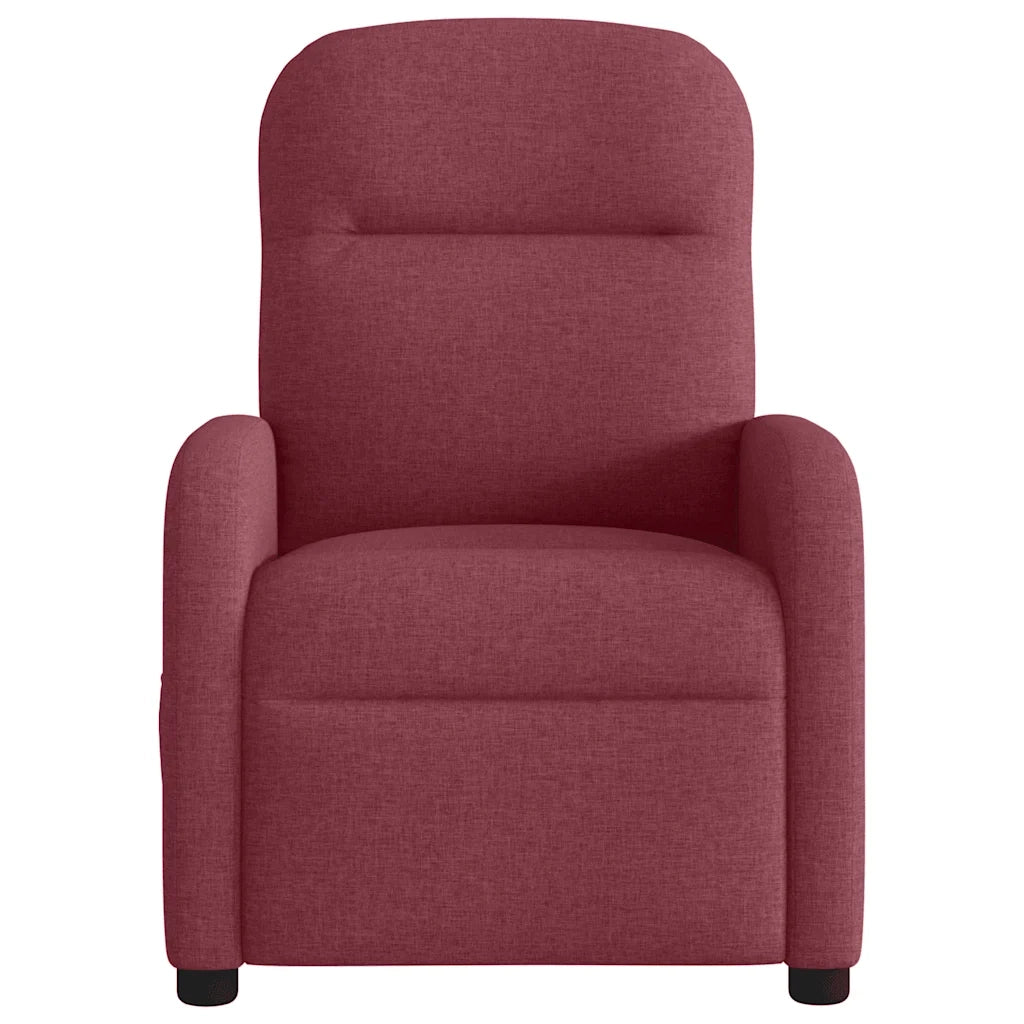 Poltrona Reclinabile in Tessuto Rosso Vino 4015525