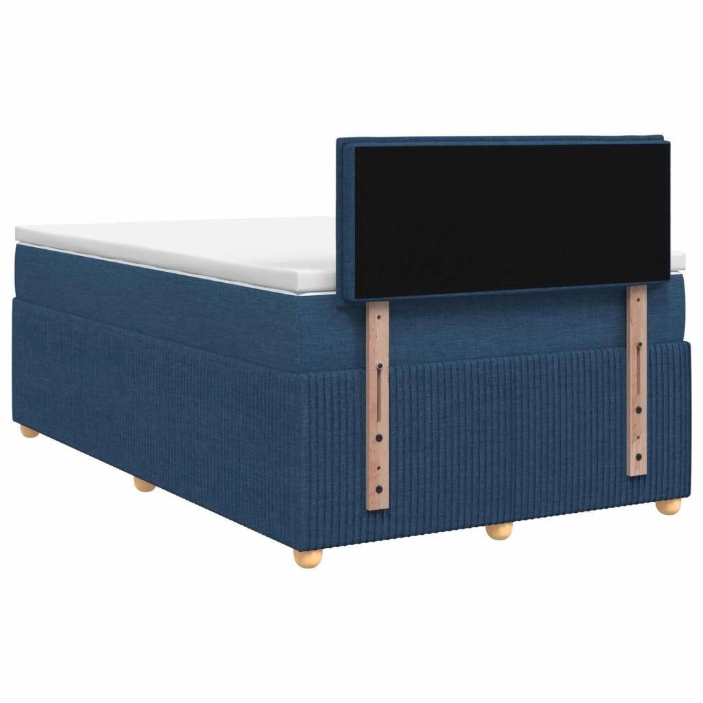 Letto box spring con materasso Blu 120 x 190 cm Tessuto 3452882