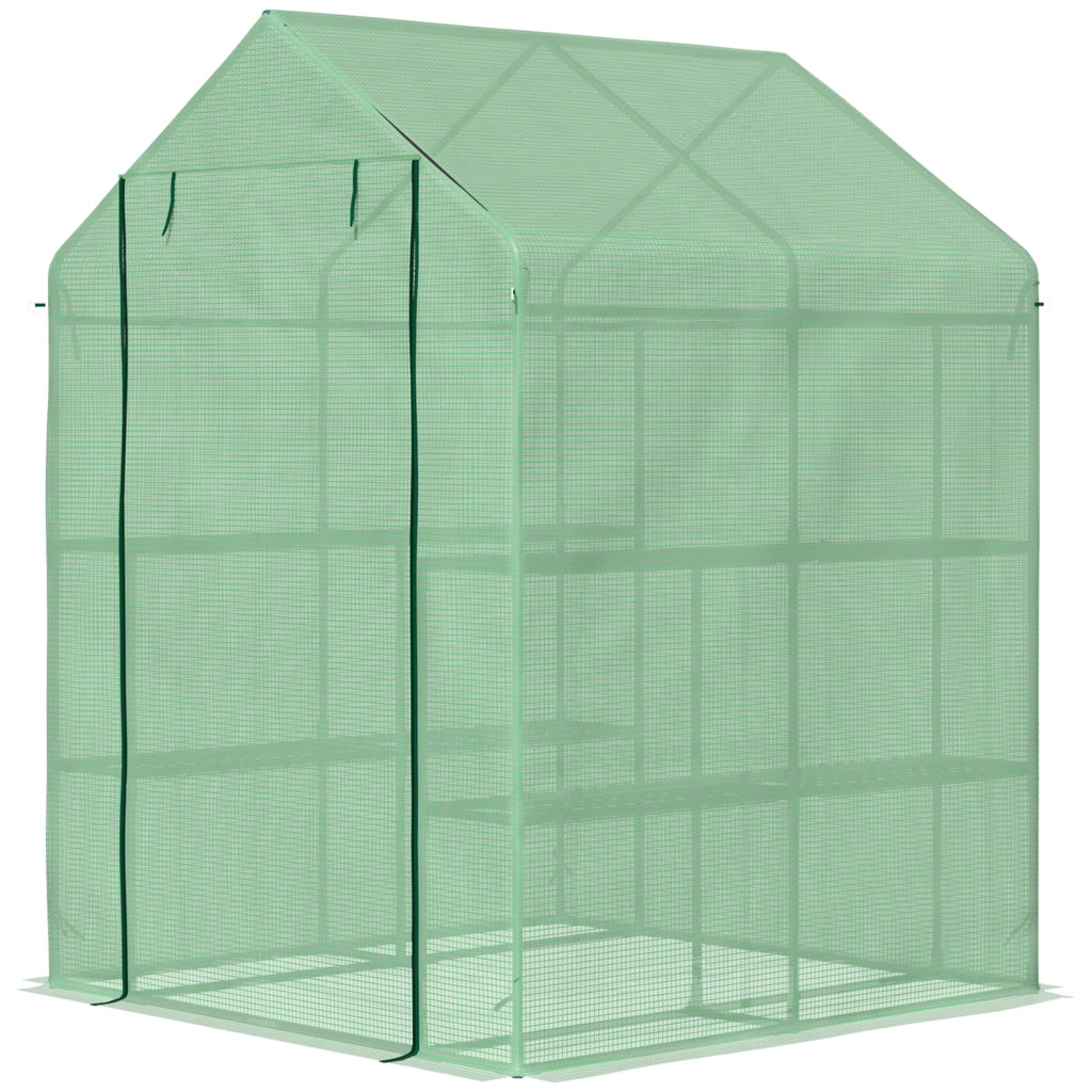 Serra da Giardino 2 Livelli 4 Ripiani ¨C Minimal ¨C Verde 143x138x190 cm