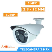 TELECAMERA AHD 3.0 MP VIDEOSORVEGLIANZA LED IR ARRAY VARIFOCALE 2.8-12MM 9103
