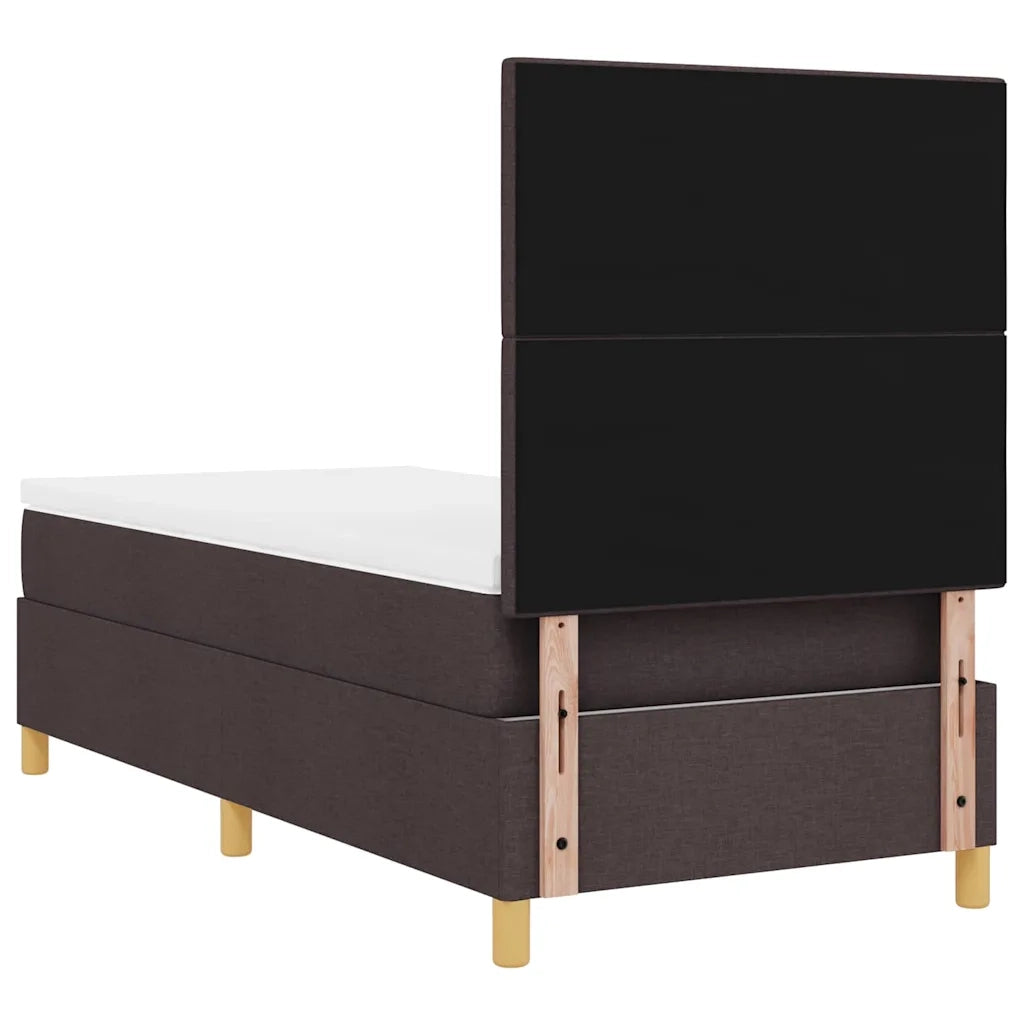 Letto a Sorgente LED Marrone Scuro 80 x 200 cm Tessuto 3343057