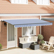 Tenda retrattile-Tenda parasole per balcone Blu 350 x 200 cm Tessuto 670357