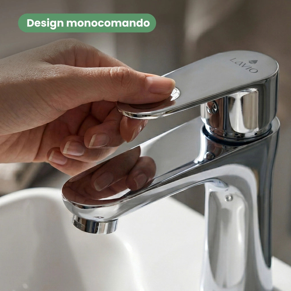 Rubinetto lavabo basso bagno miscelatore monocomando cromato SOLARI