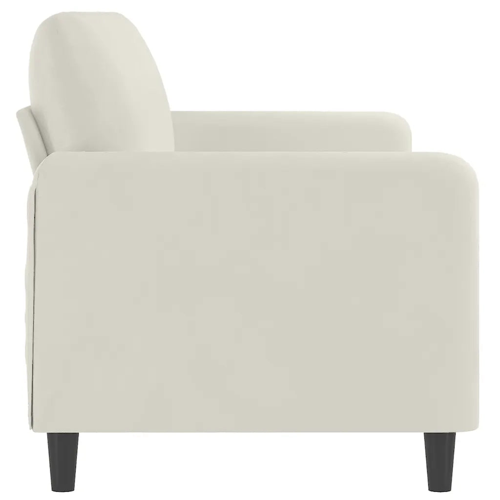 Divano a 3 Posti Crema 180 cm in Velluto 359460