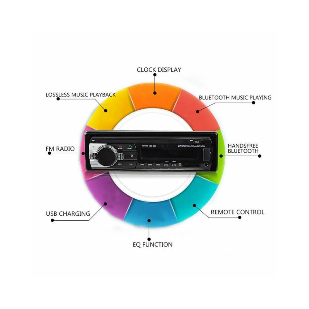 Trade Shop - Autoradio Lettore Mp3 Ca001b Sistema Audio Auto Universale 1 Din Bluetooth Aux -