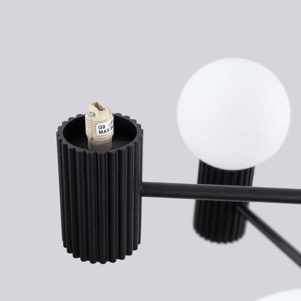 Lampadario HALO 6 nero