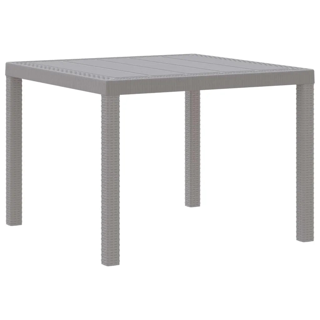 Set da Pranzo per Giardino 5 pcs Grigio chiaro Polipropilene 3378547
