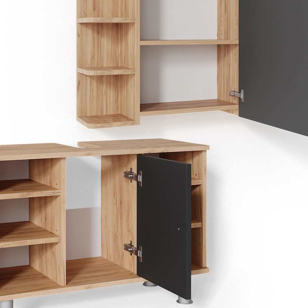 Vicco Set mobili bagno Quercia dorata 2 parti
