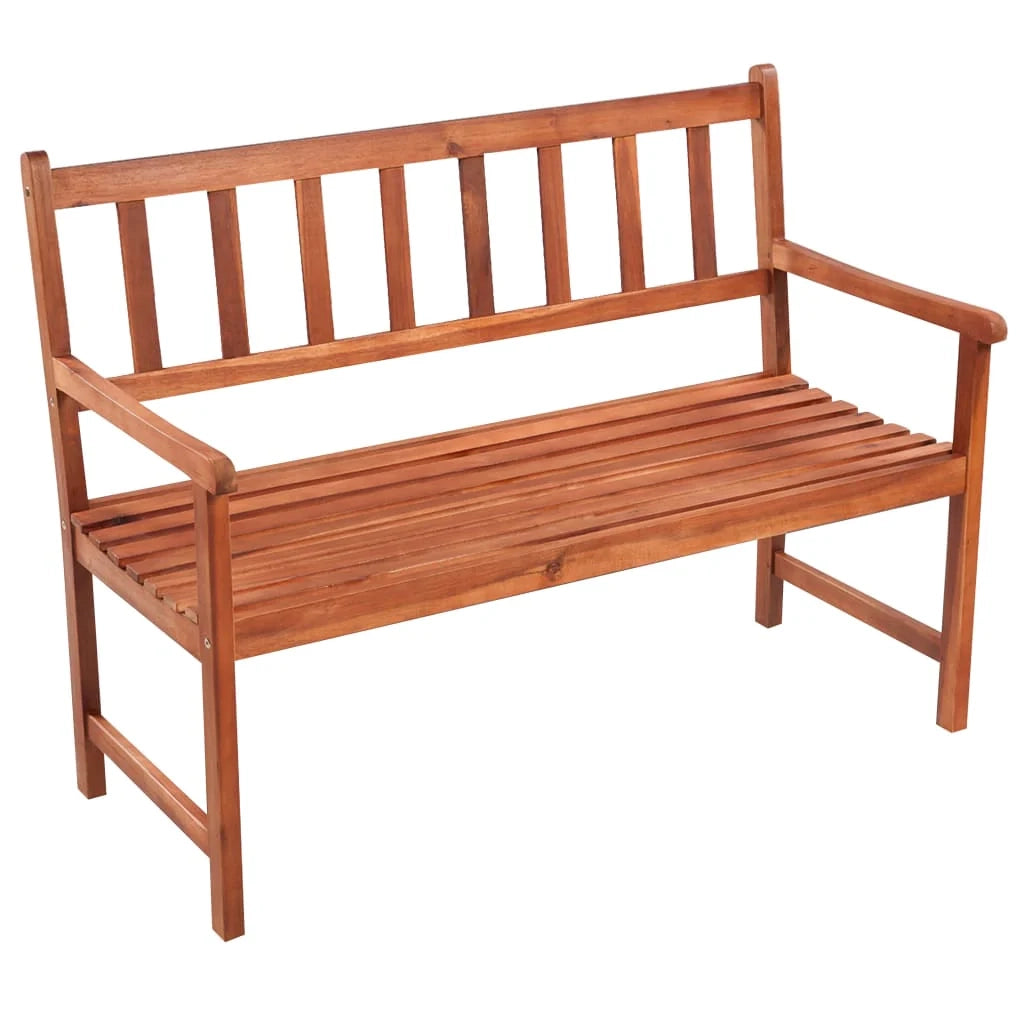 Panchina da giardino arredo esterno per patio arredo per terrazzo con cuscino 120 cm legno massello di acacia 02_0011395